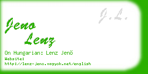 jeno lenz business card